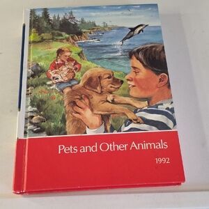 Childcraft Pets and Other Animals Book - Red and Blue Cover